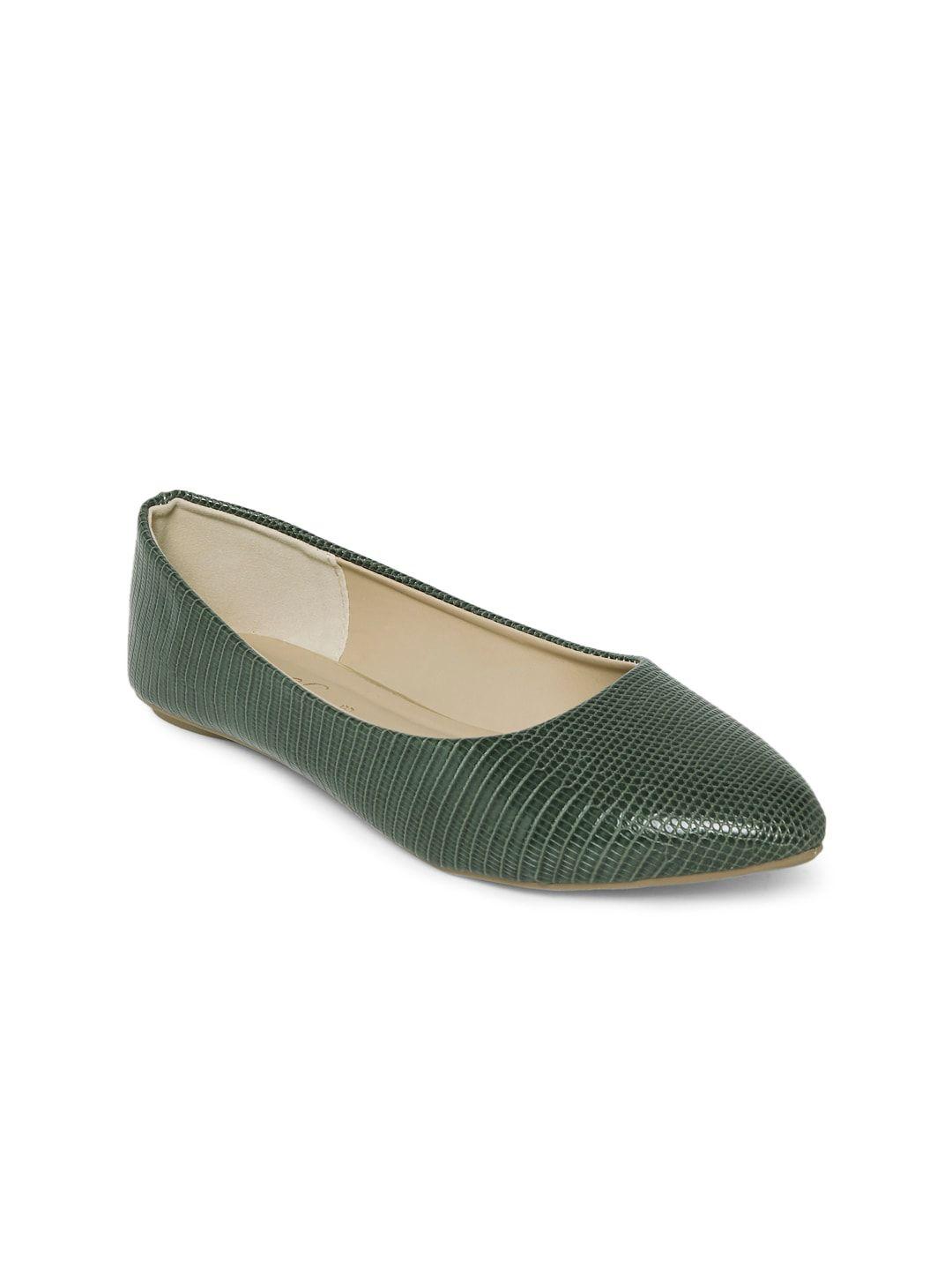 forever glam by pantaloons women green striped flatform shoes