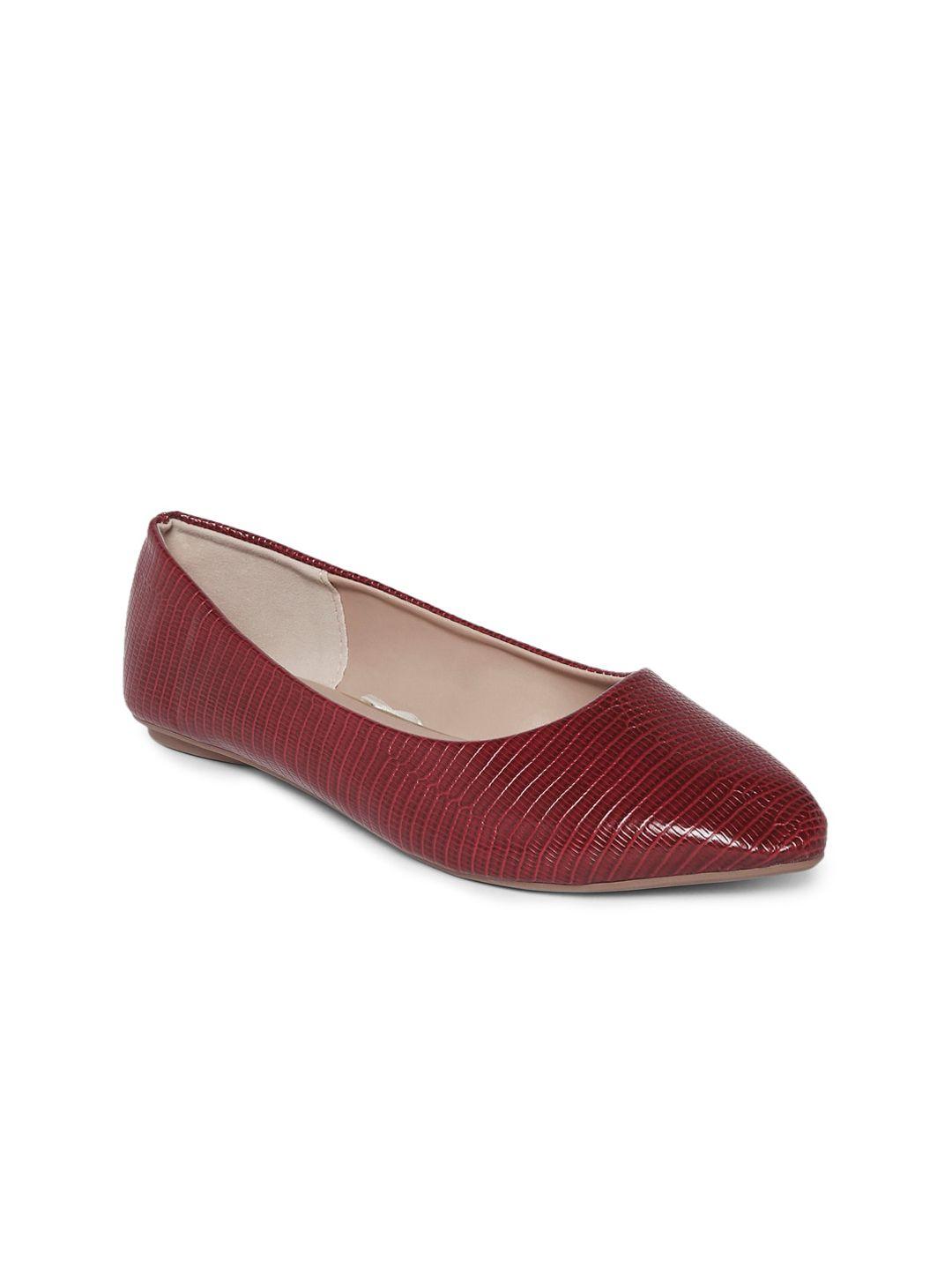 forever glam by pantaloons women maroon striped flatform shoes
