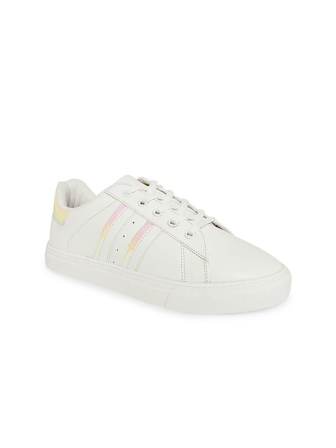 forever glam by pantaloons women white sneakers