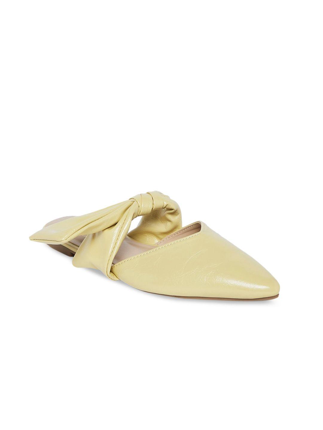 forever glam by pantaloons women yellow bows flats