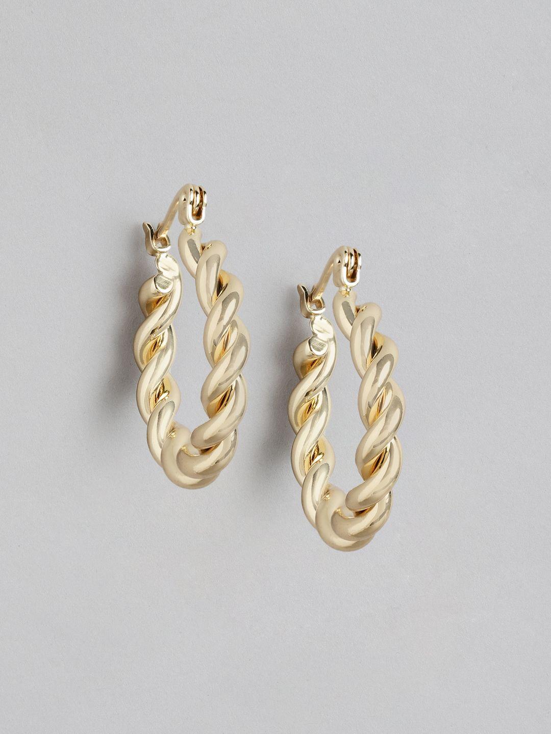 forever new acacia twist gold-plated circular hoop earrings
