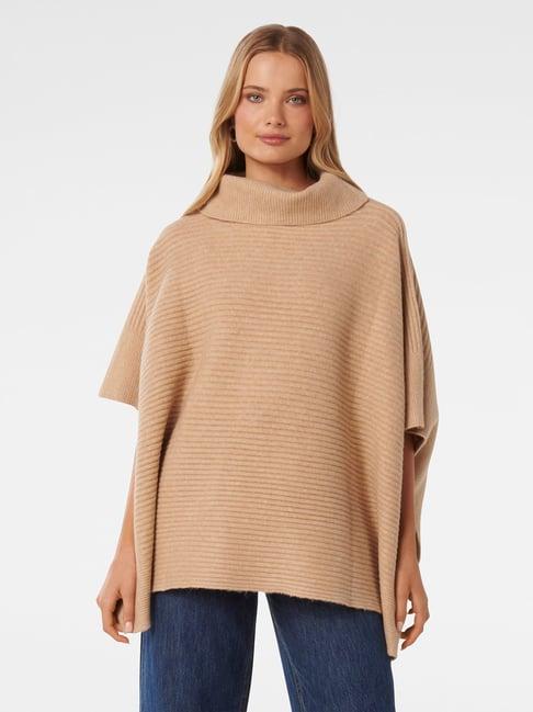 forever new beige poncho