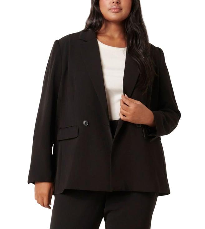 forever new black newton curve regular fit blazer