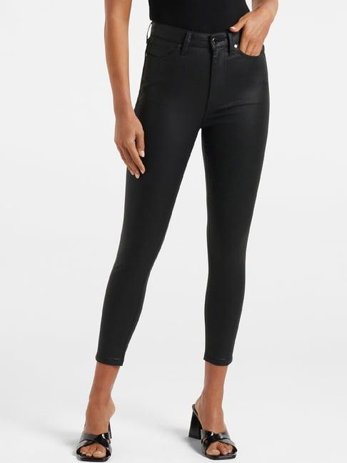 forever new black slim fit high rise jeans