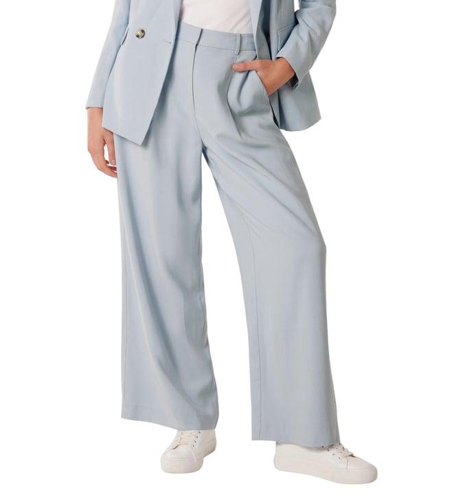 forever new blue suit fran wide leg relaxed fit pleated trousers