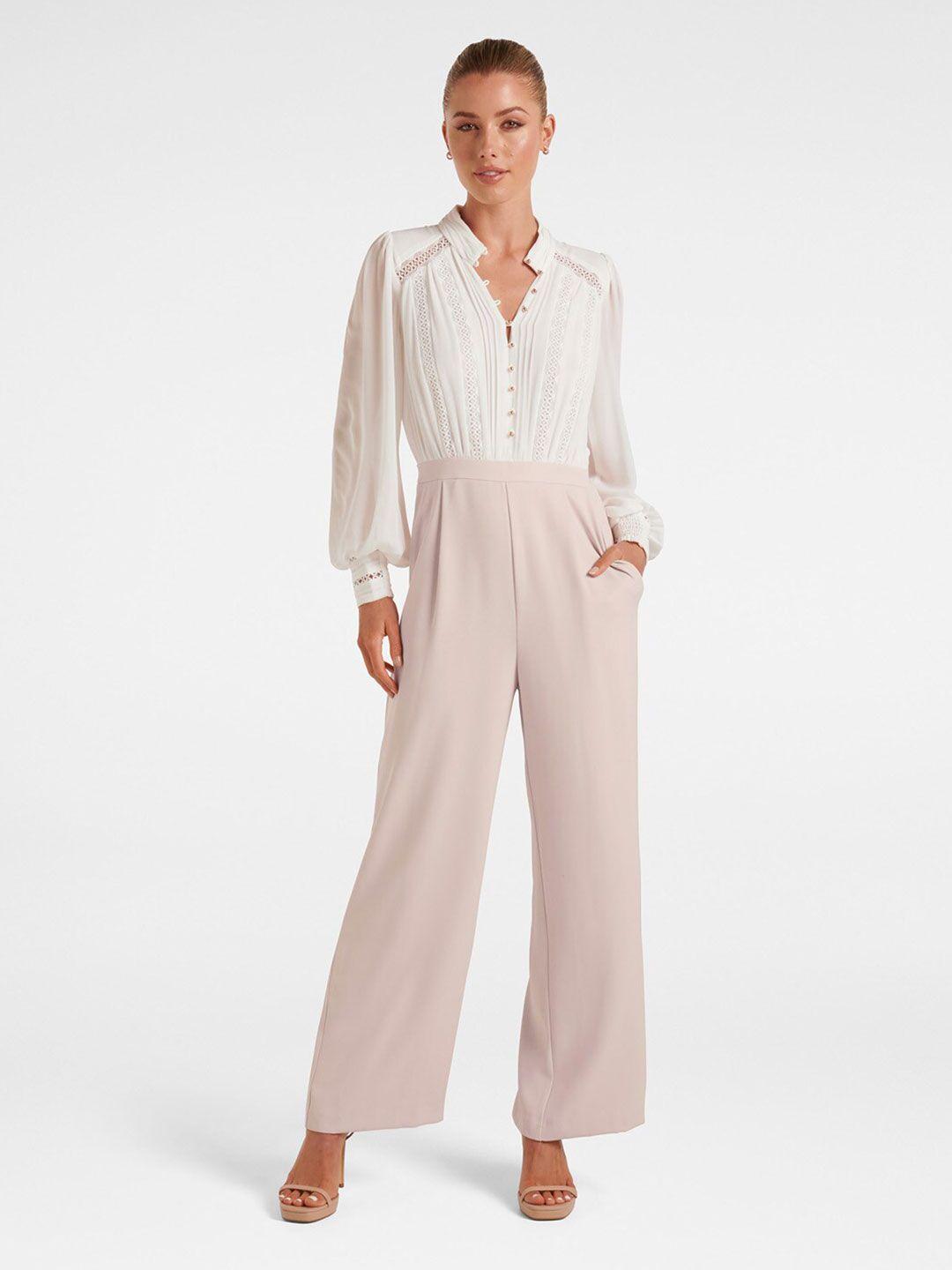 forever new cuffed sleeves basic jumpsuit