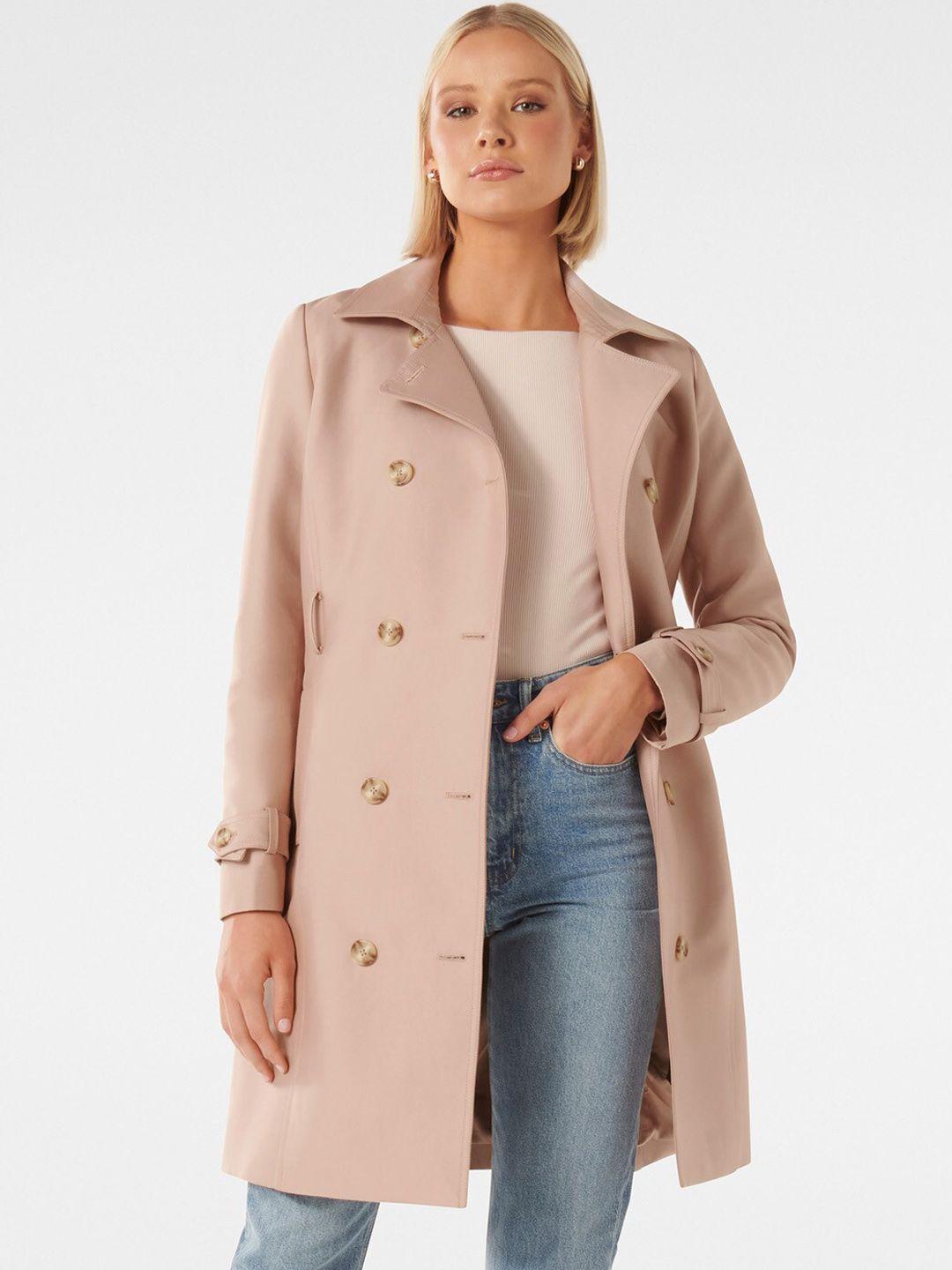 forever new double breasted notched lapel trench coat