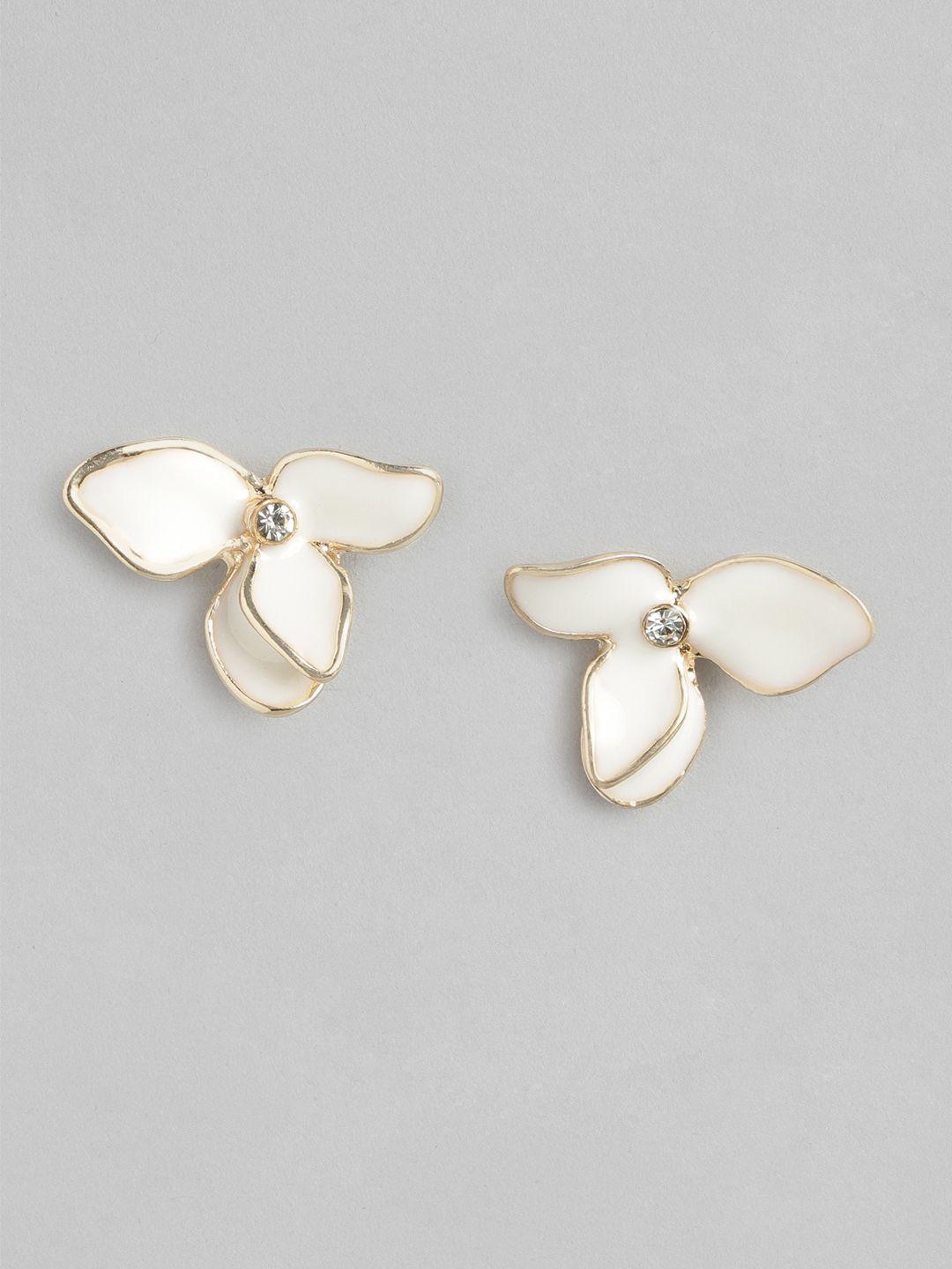 forever new gold-plated floral studs earrings