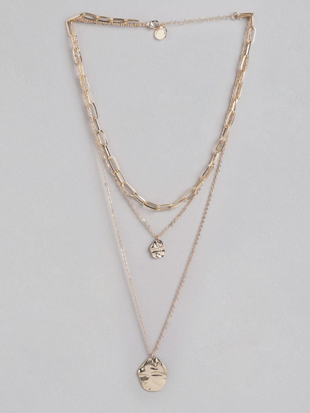 forever new gold-plated layered necklace