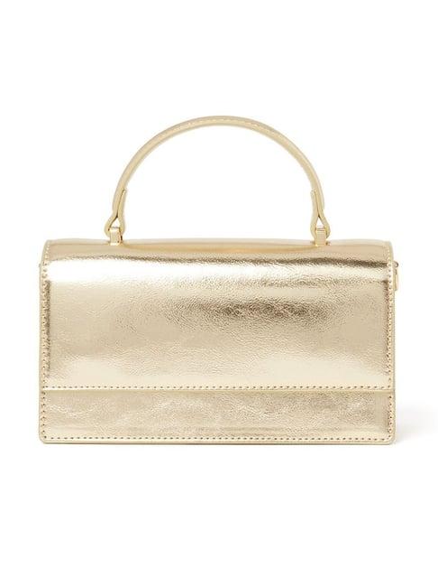 forever new golden small satchel handbag