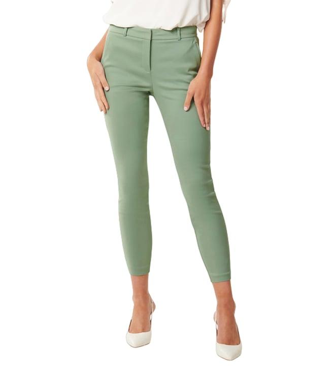 forever new green slim fit trousers