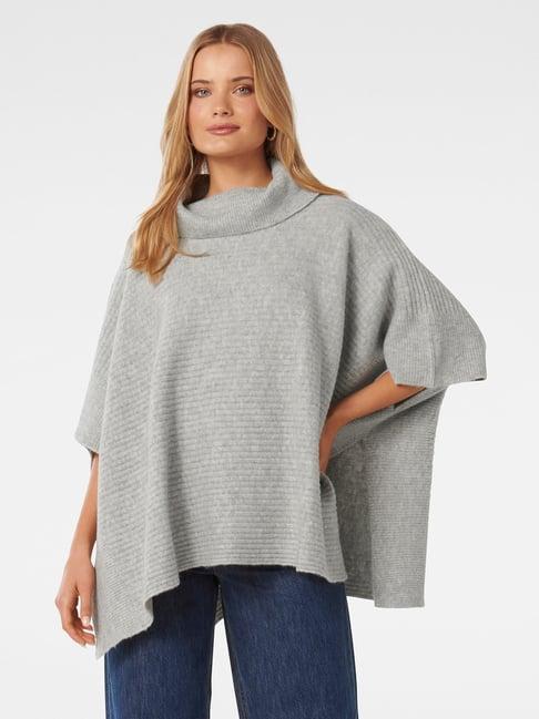 forever new grey poncho