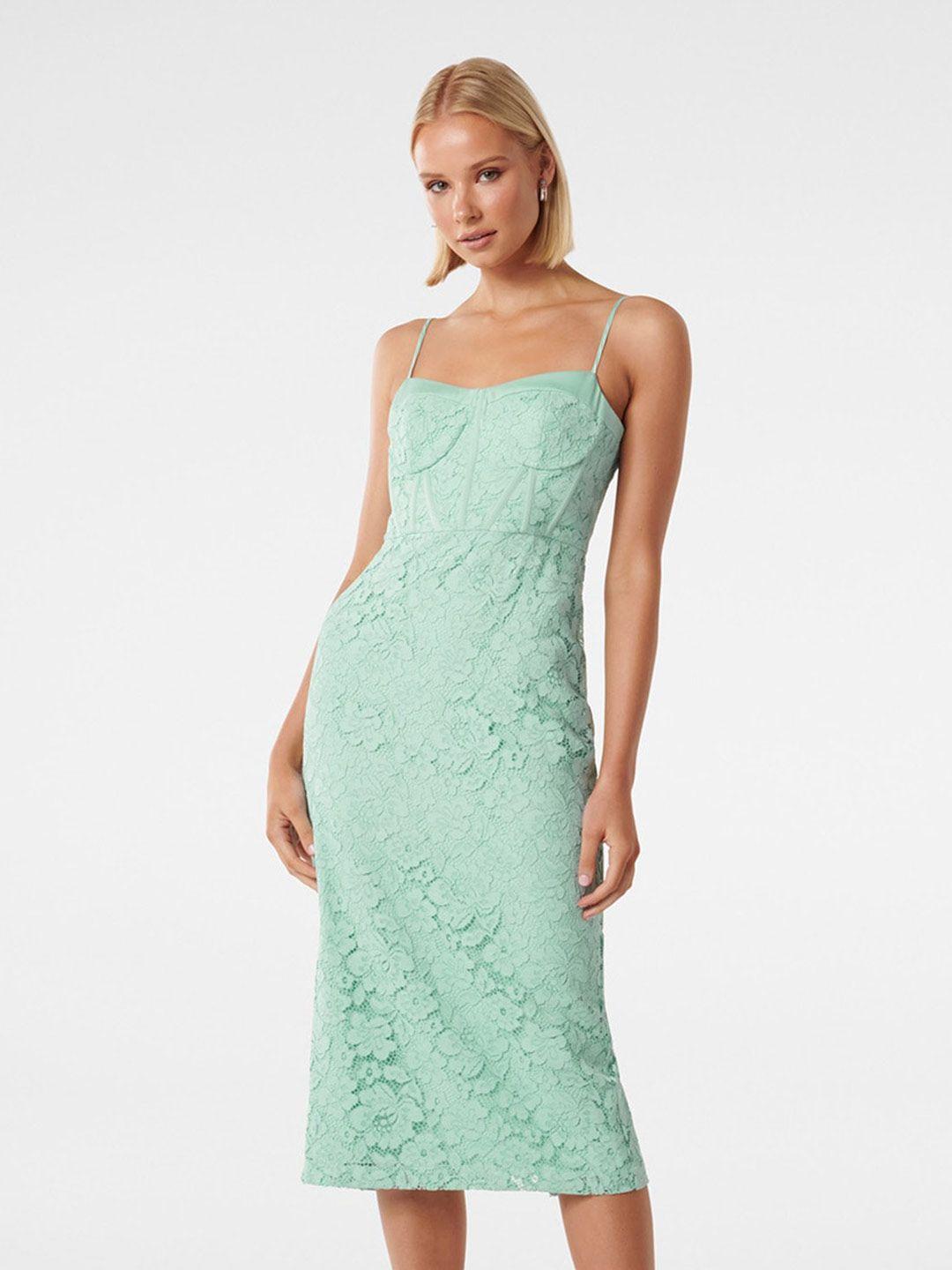 forever new lace sheath midi dress