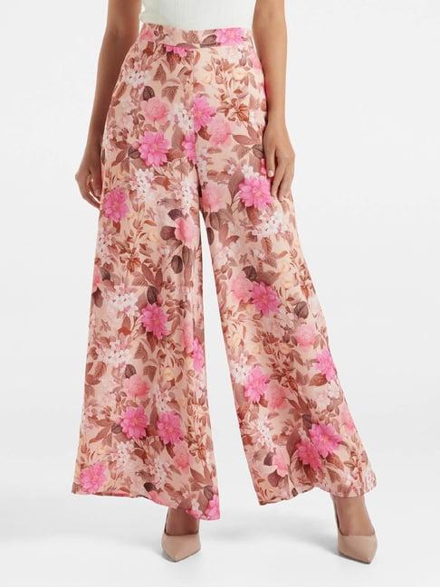 forever new multicolor floral print regular fit high rise pants