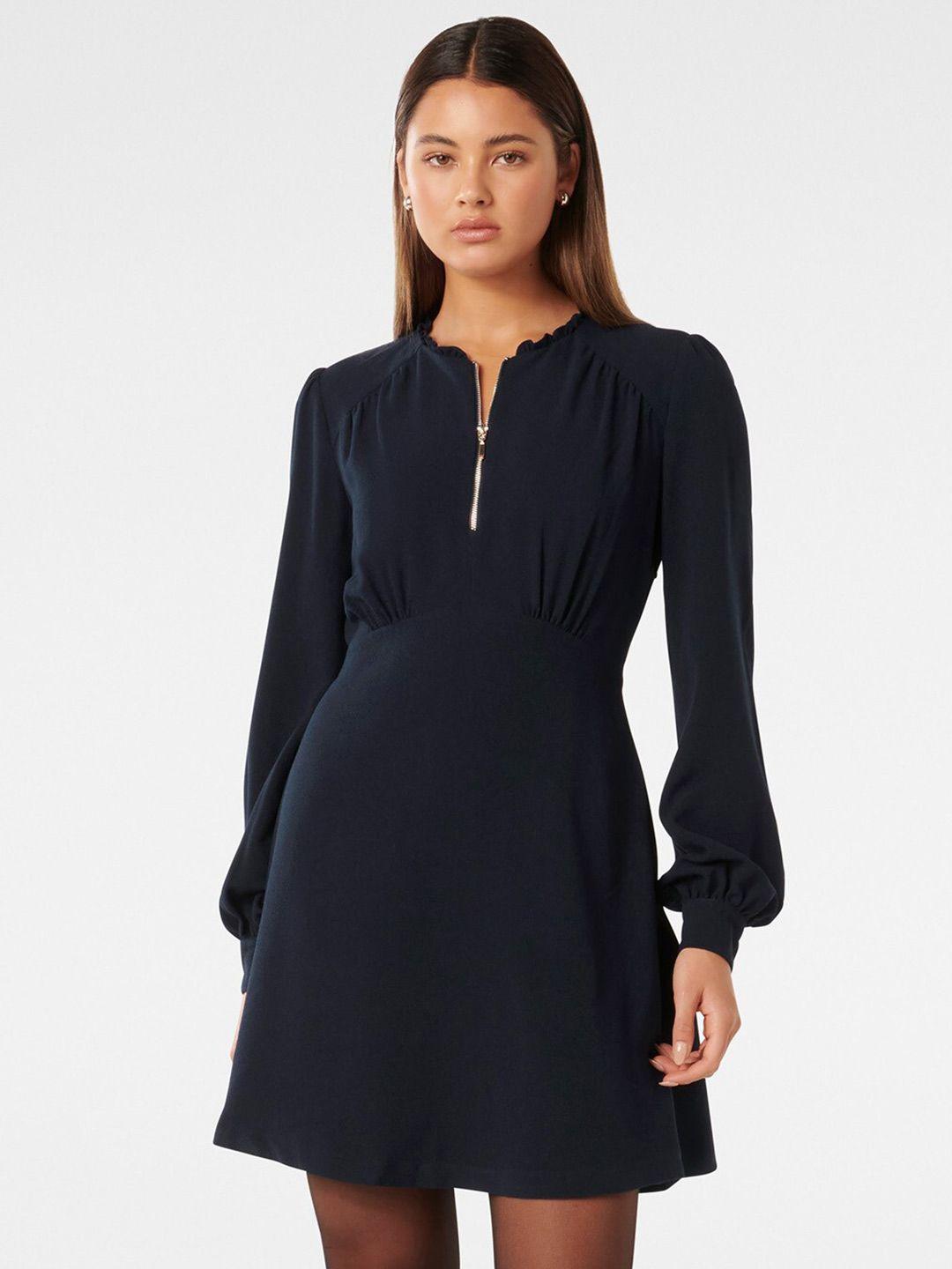 forever new navy blue fit & flare mini dress