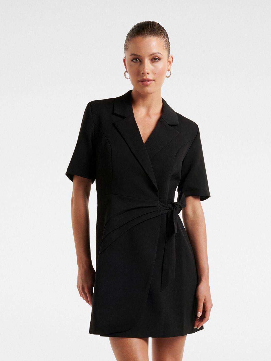 forever new notch lapel collar wrap blazer dress