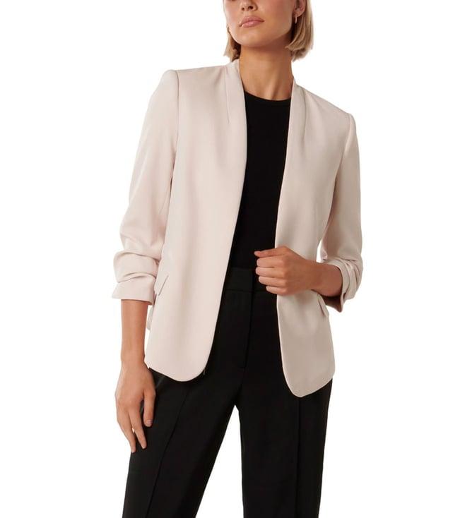 forever new nude shimmer selena tailored fit jacket