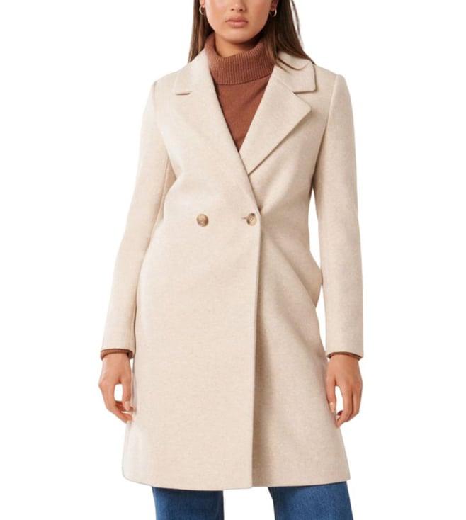 forever new oatmeal shelley double breasted regular fit coat