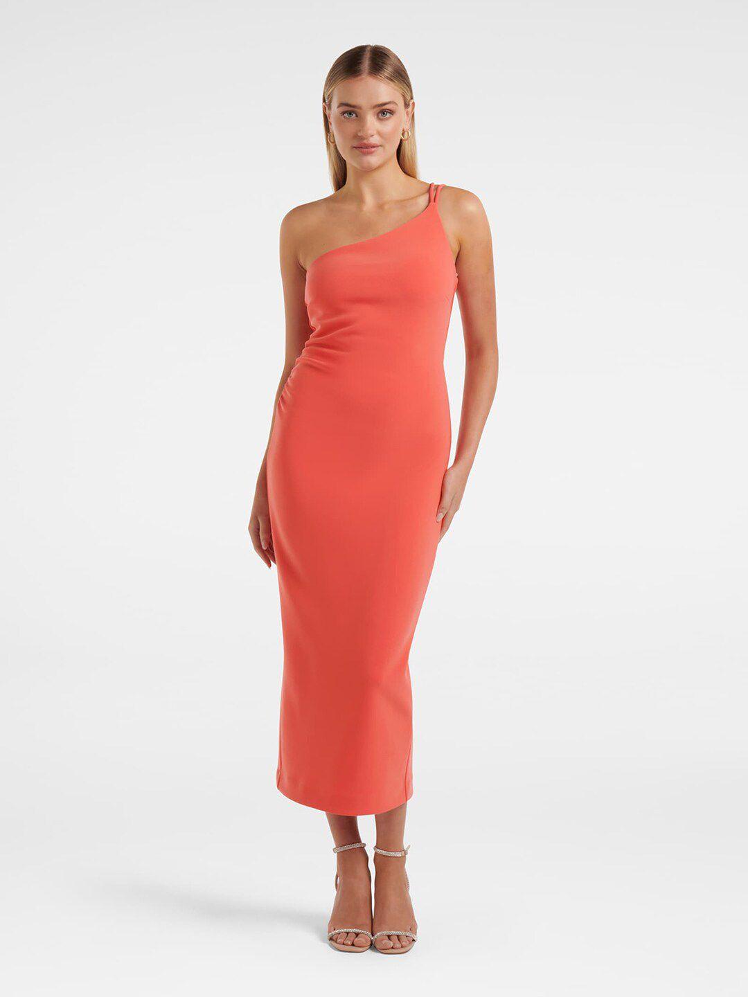 forever new one-shoulder bodycon midi dress