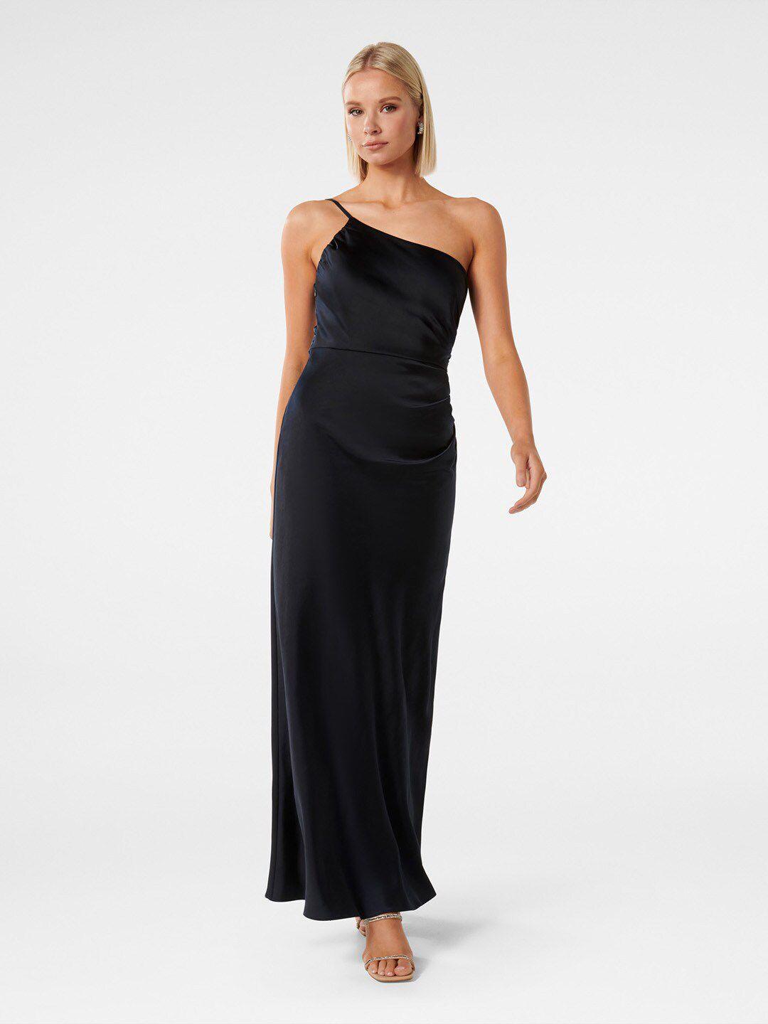 forever new one shoulder satin maxi dress