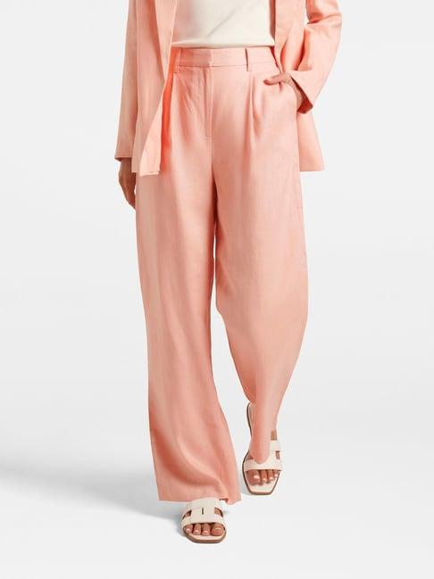 forever new pink pleated trousers