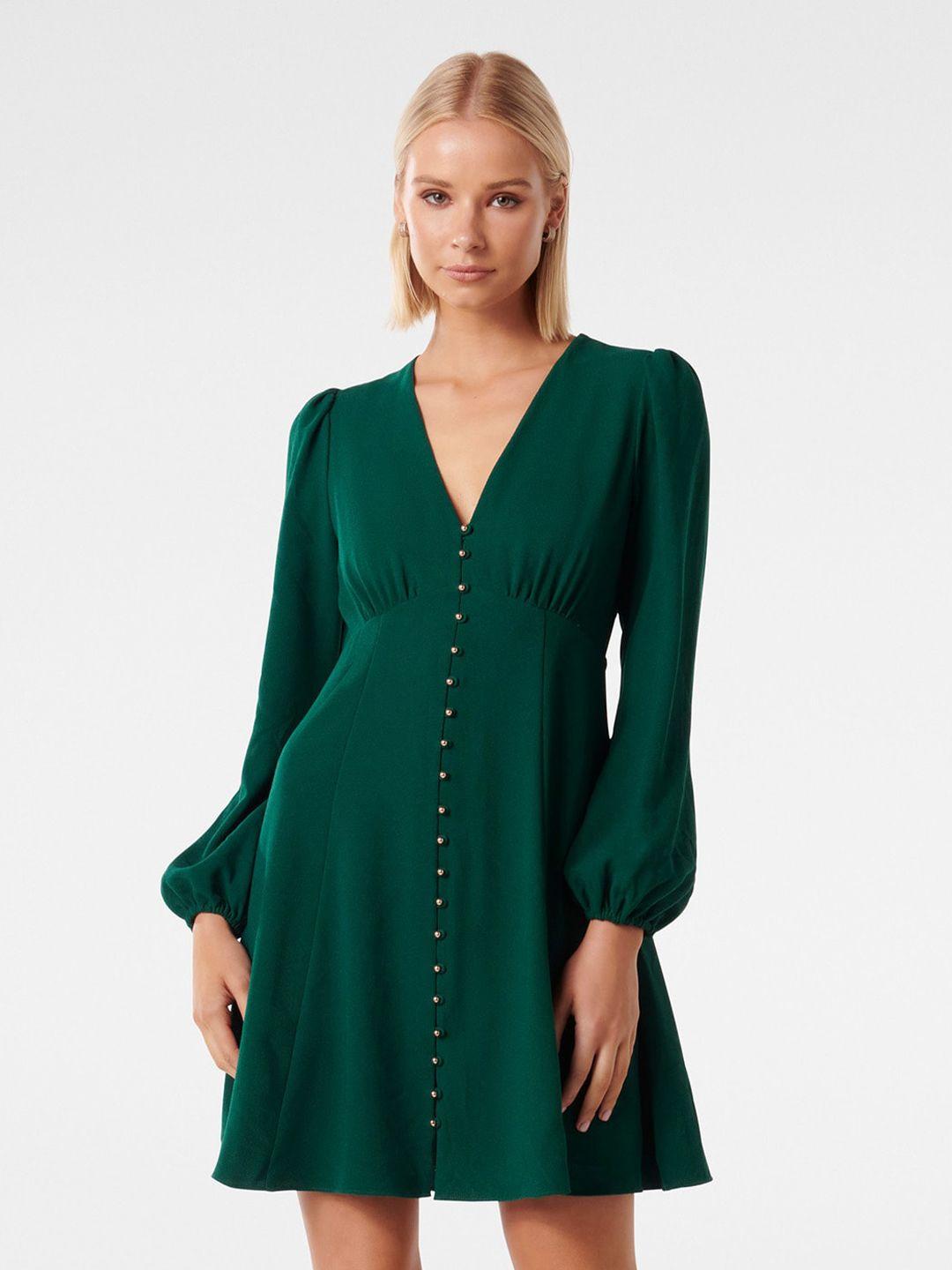 forever new puff sleeve a-line mini dress