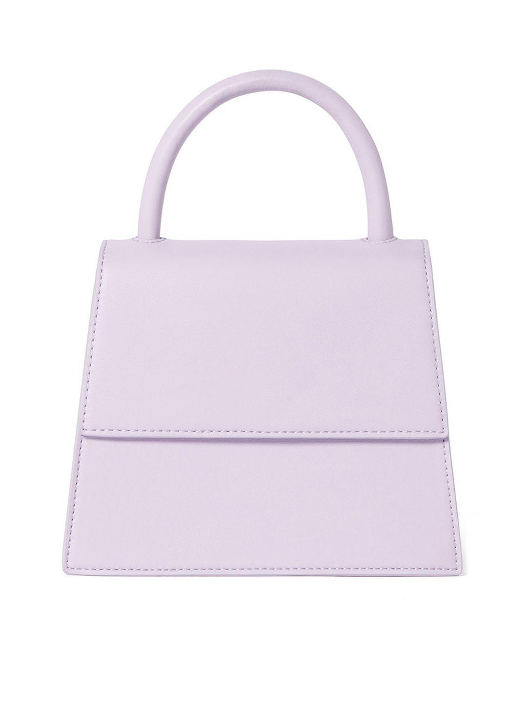 forever new purple pu structured handheld bag