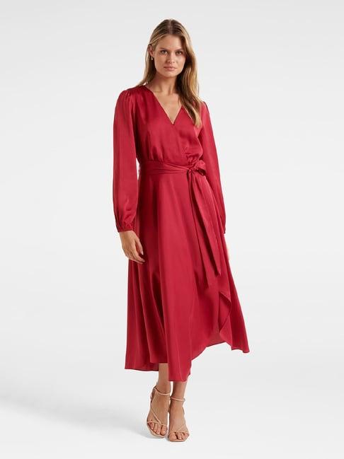 forever new red wrap dress
