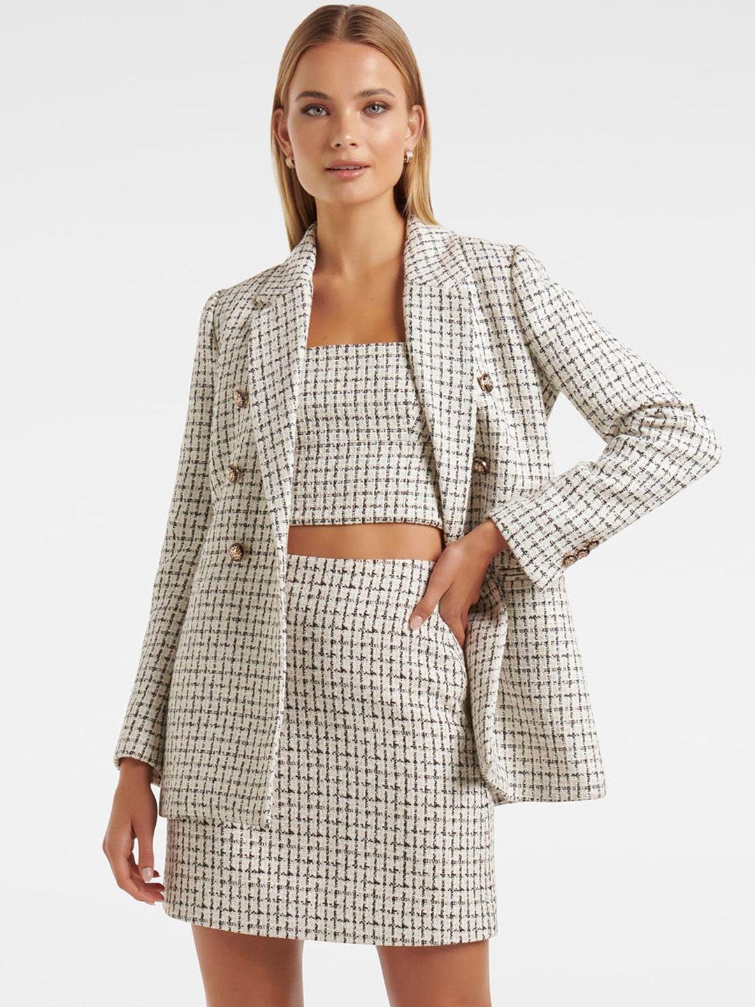 forever new shawl collar checked longline tailored jacket