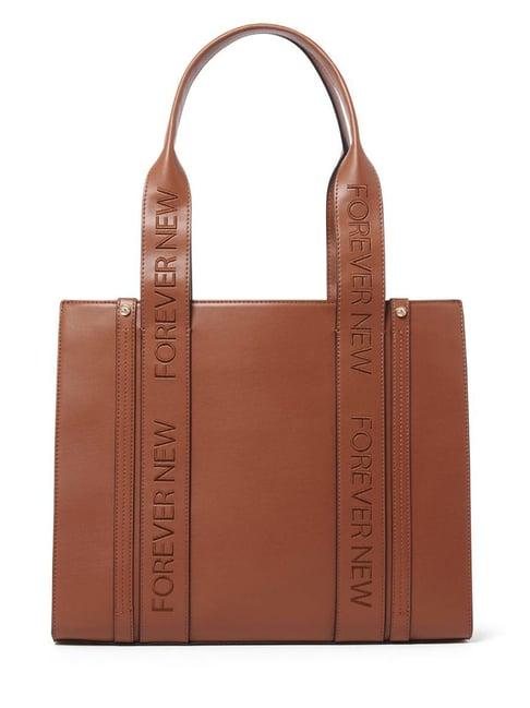 forever new signature alison tan solid small tote bag