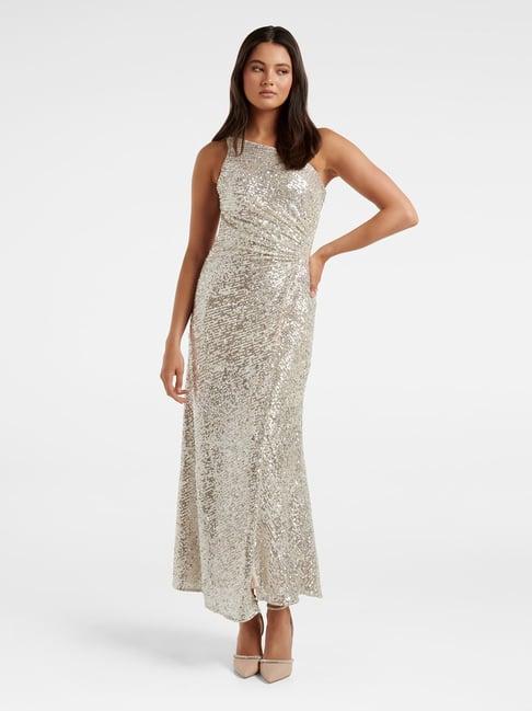 forever new silver embellished gown