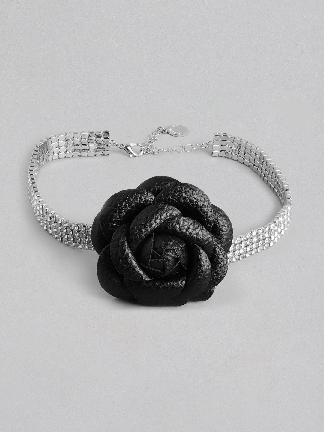 forever new silver-plated choker necklace