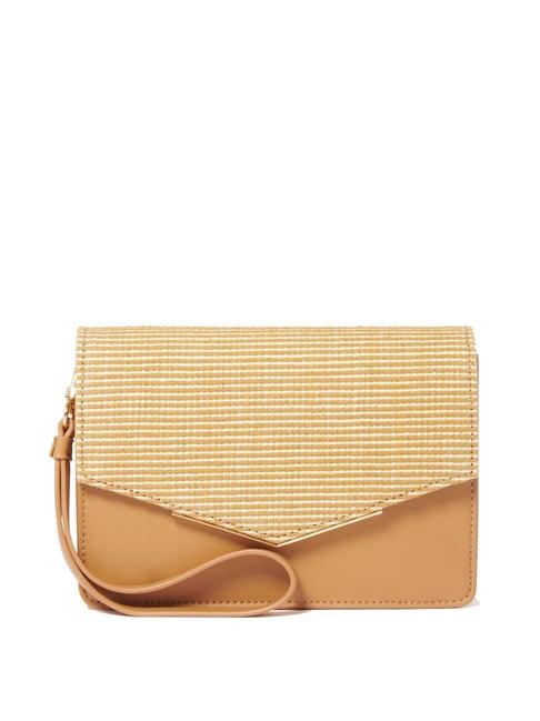 forever new tan textured medium sling handbag