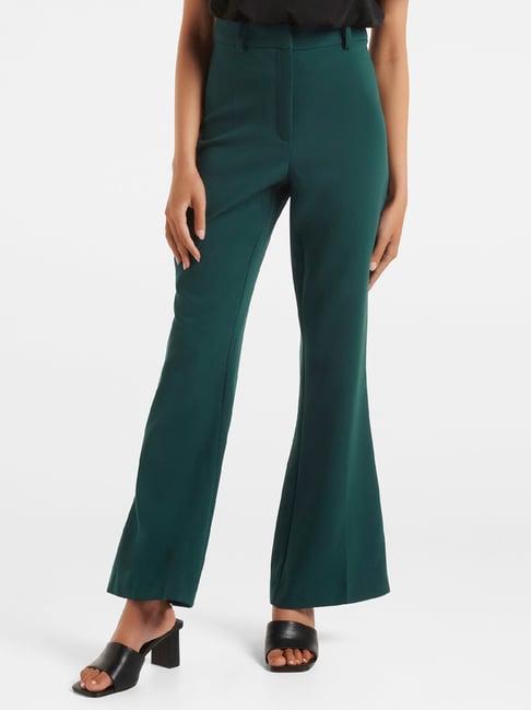 forever new teal flat front trousers