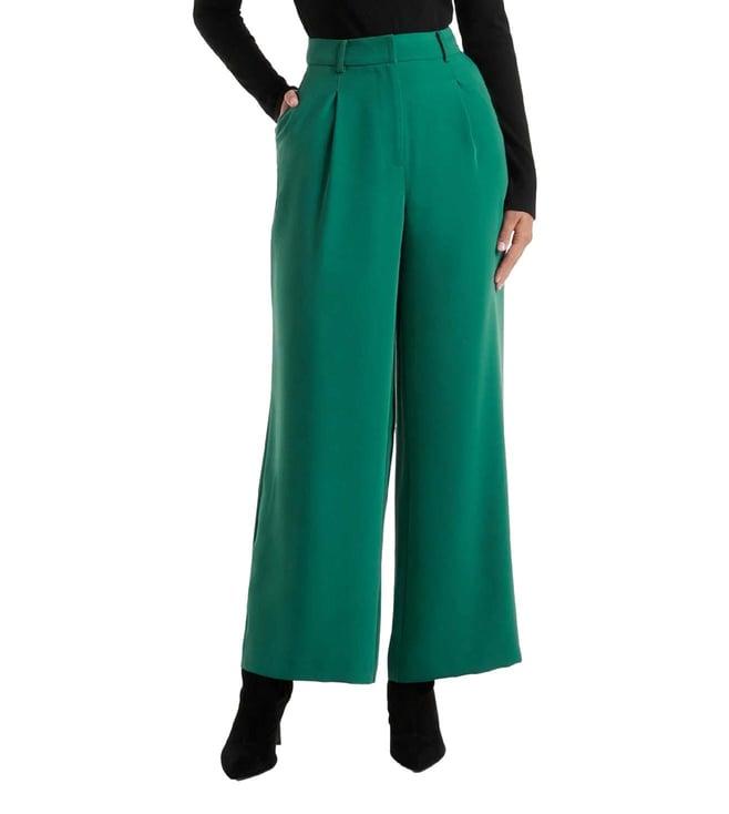 forever new teal polyester trousers