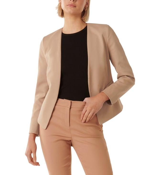 forever new warm tan alyssa regular fit casual jacket