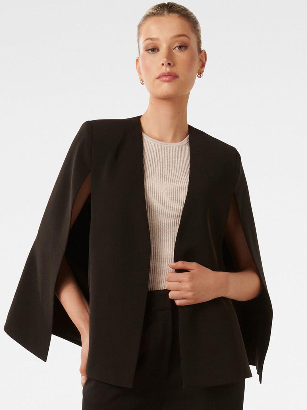 forever new women black cape jacket