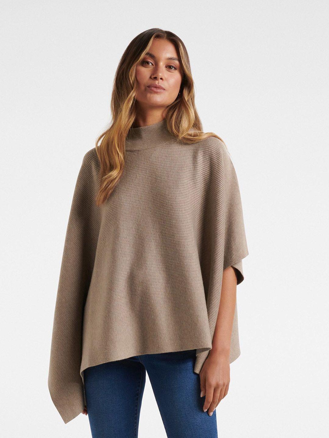 forever new women brown poncho