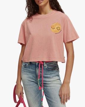 forever summer graphic print cropped t-shirt