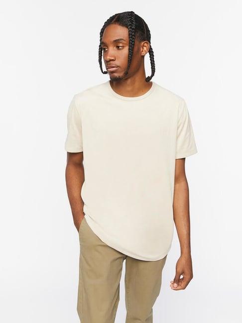 forever21 cream regular fit t-shirt