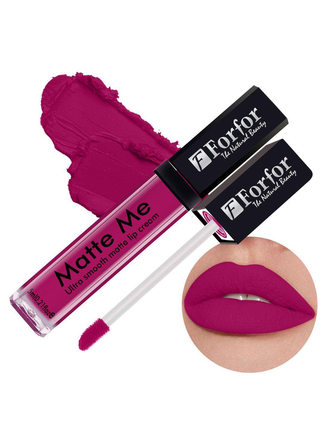 forfor matte me ultra smooth matte liquid lipstick 5 ml - fuchsia pink 115