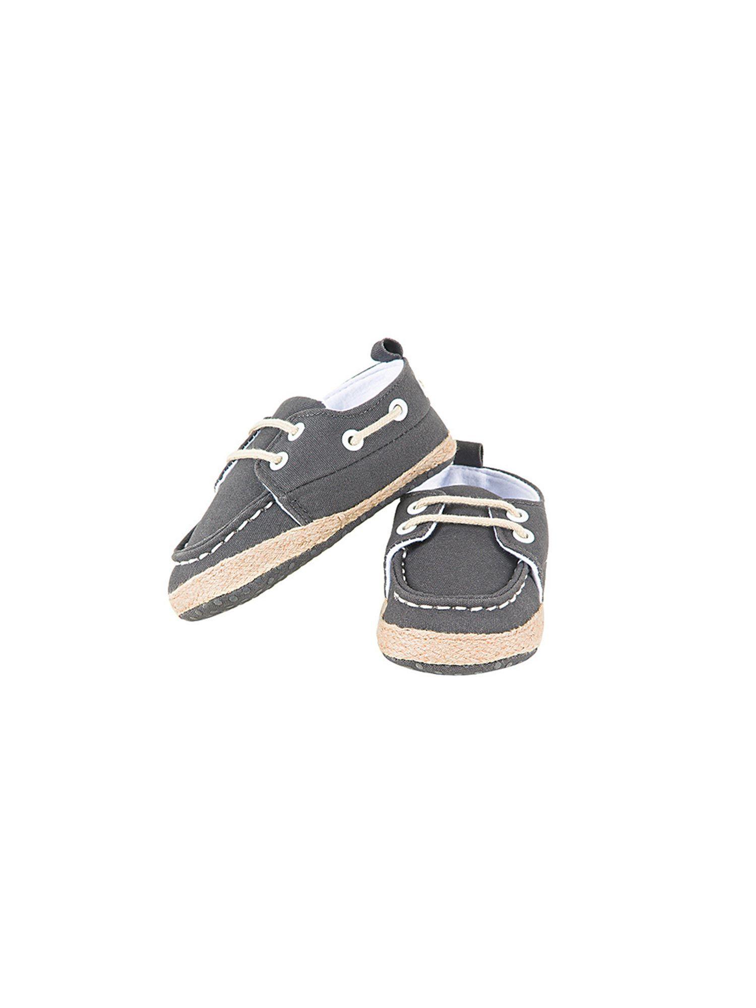 formal grey baby boat shoes