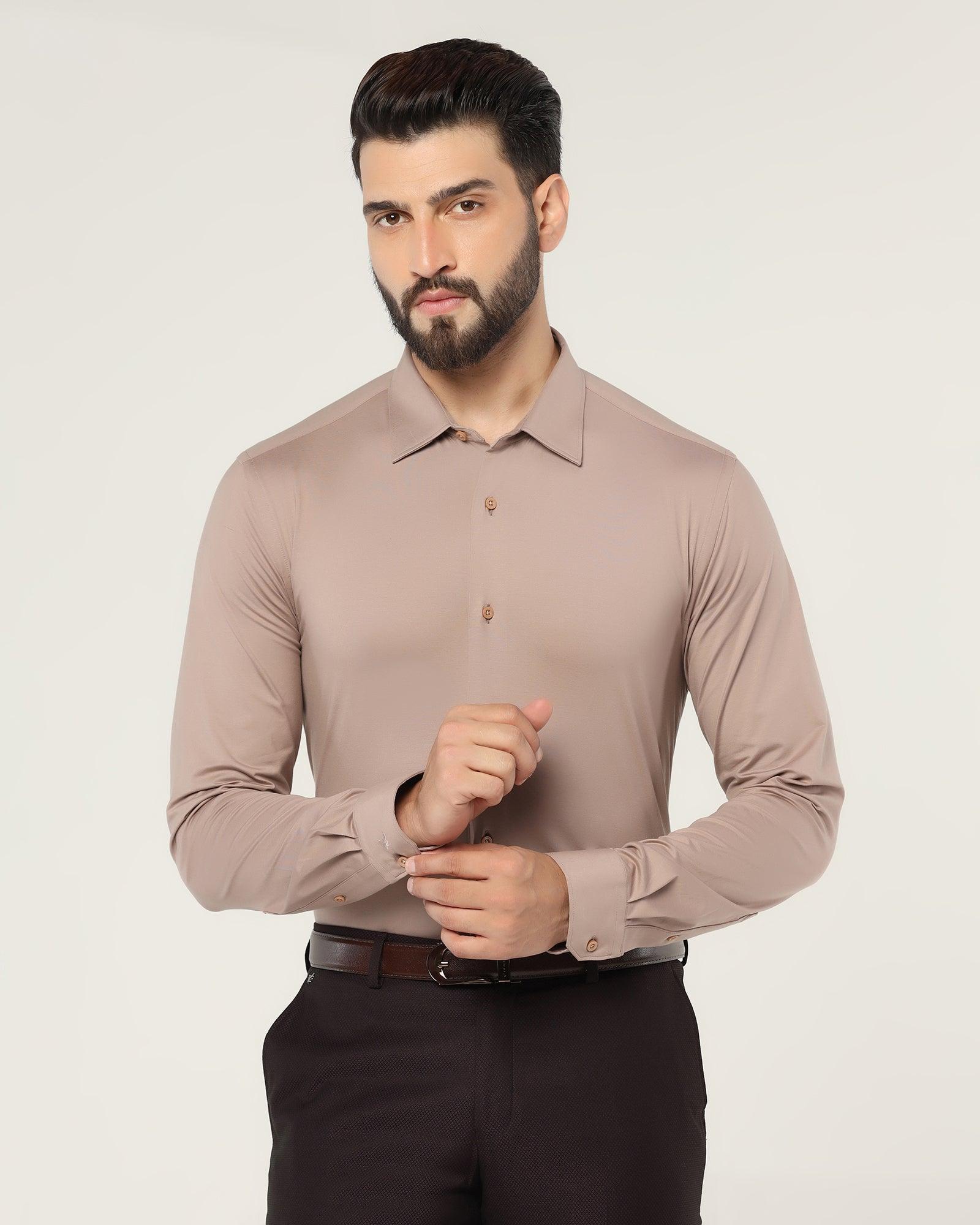 formal plum solid shirt - sofok