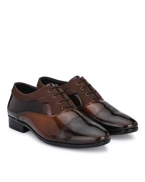 formal shoe with patent leather upper