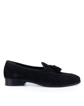 formal slip-on shoes with tassels