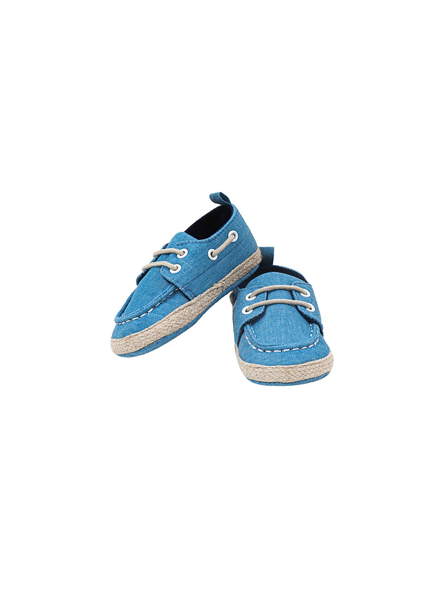 formal blue baby boat shoes