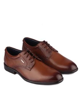 formal lace-up shoe with genuine leather upper