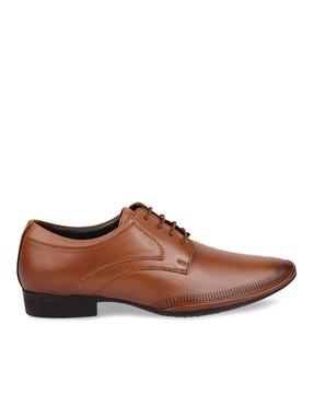 formal lace-up shoes with genuine leather upper