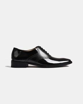 formal lace-up shoes with genuine leather upper