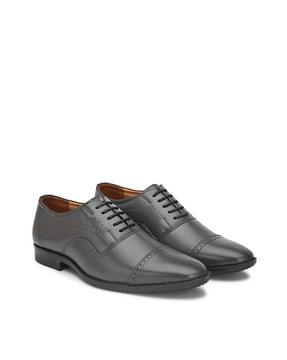 formal lace-up shoes with genuine leather upper